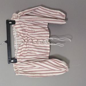 Off the shoulder crop top